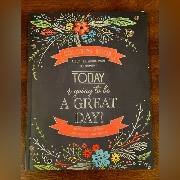 “Today is going to be a a great day” Adult Coloring Book with colored pencils - Picture 3 of 4